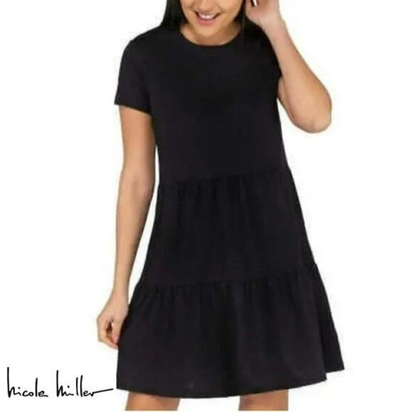 Nicole Miller Dresses & Skirts - NWT Nicole Miller Lightweight Soft Cotton Bland Tiered Relaxed Fit Mini Dress